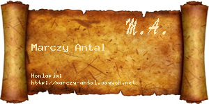 Marczy Antal névjegykártya